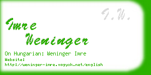 imre weninger business card